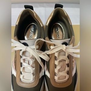 Michael Kors Allie Stride Mixed-Media Trainer